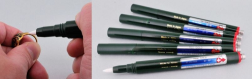 プロメックス用の補充メッキペンです。筆で塗る感じで使用します。表面